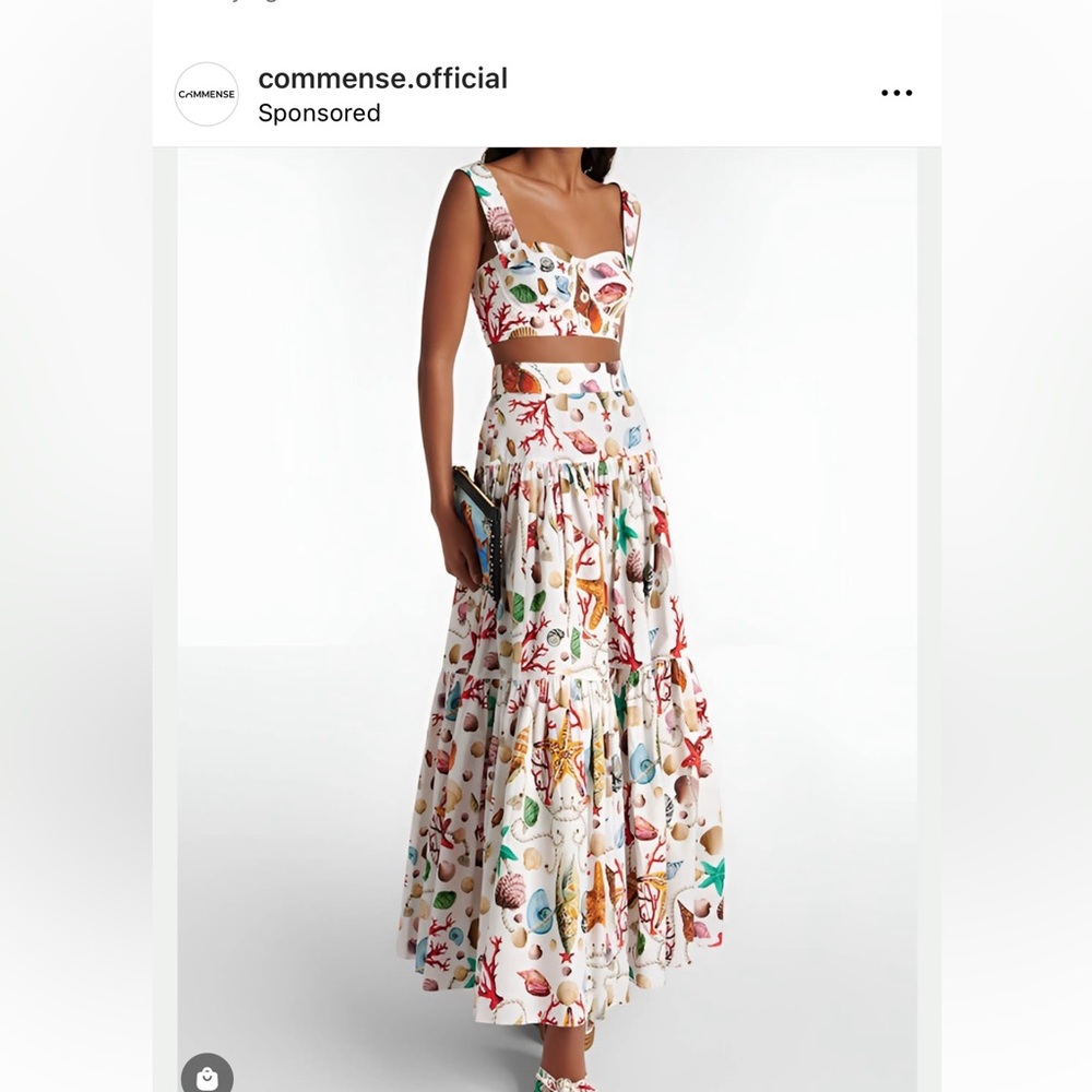 Commense Shell Printed Set NWT Size Small